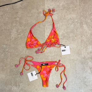 NEW Beach Riot Floral Two Piece Swimsuit Size Small